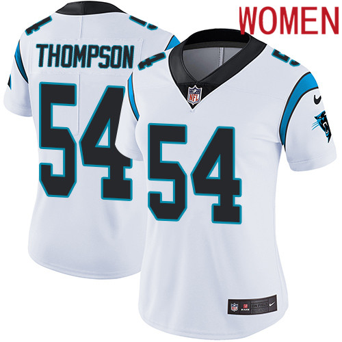 2019 Women Carolina Panthers 54 Thompson white Nike Vapor Untouchable Limited NFL Jersey